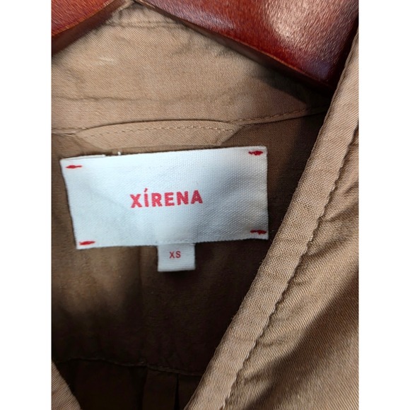 Xirena Womens Button Down Long Sleeve Shirt Casual Top Brown XS - Picture 6 of 7